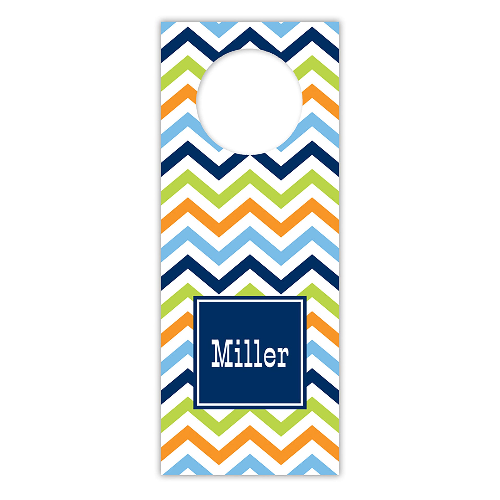 Chevron Multicolor Wine Tag