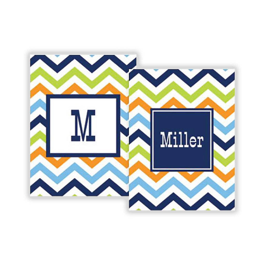 Chevron Multicolor Wine Tag