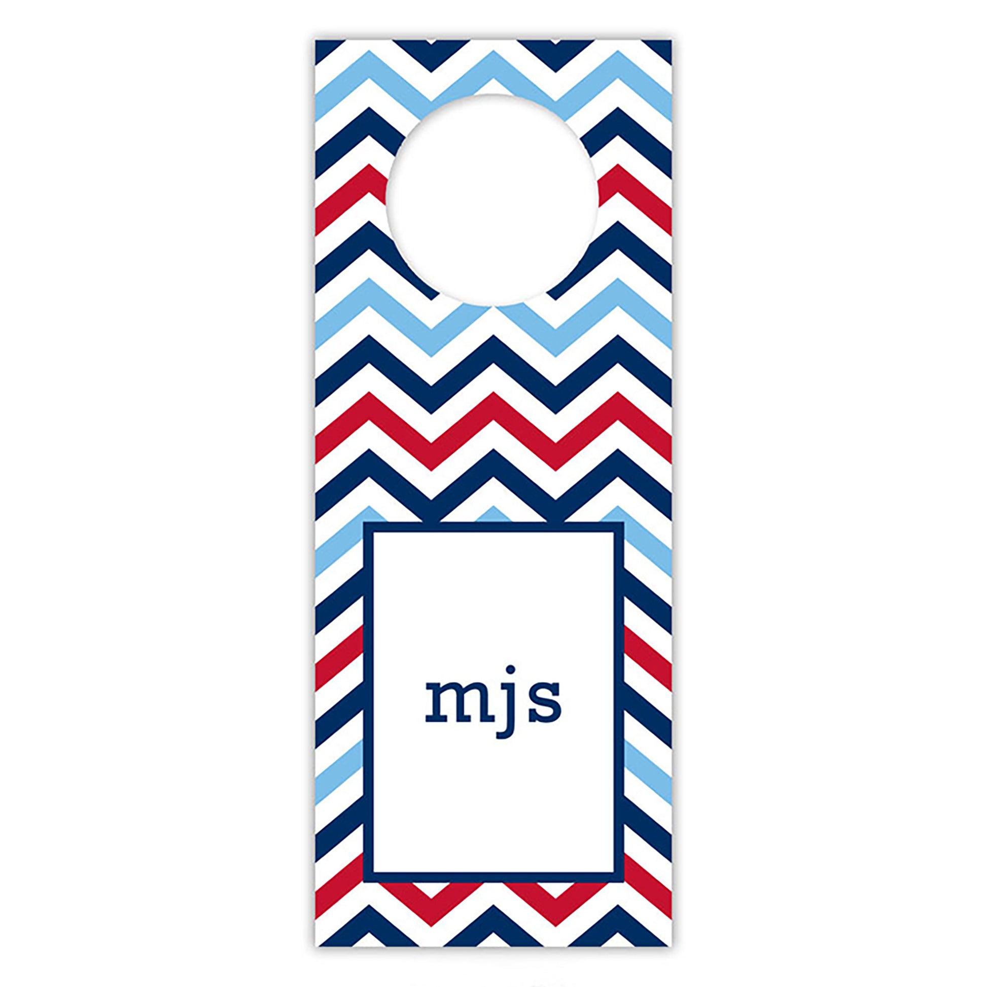 Chevron Multicolor Wine Tag