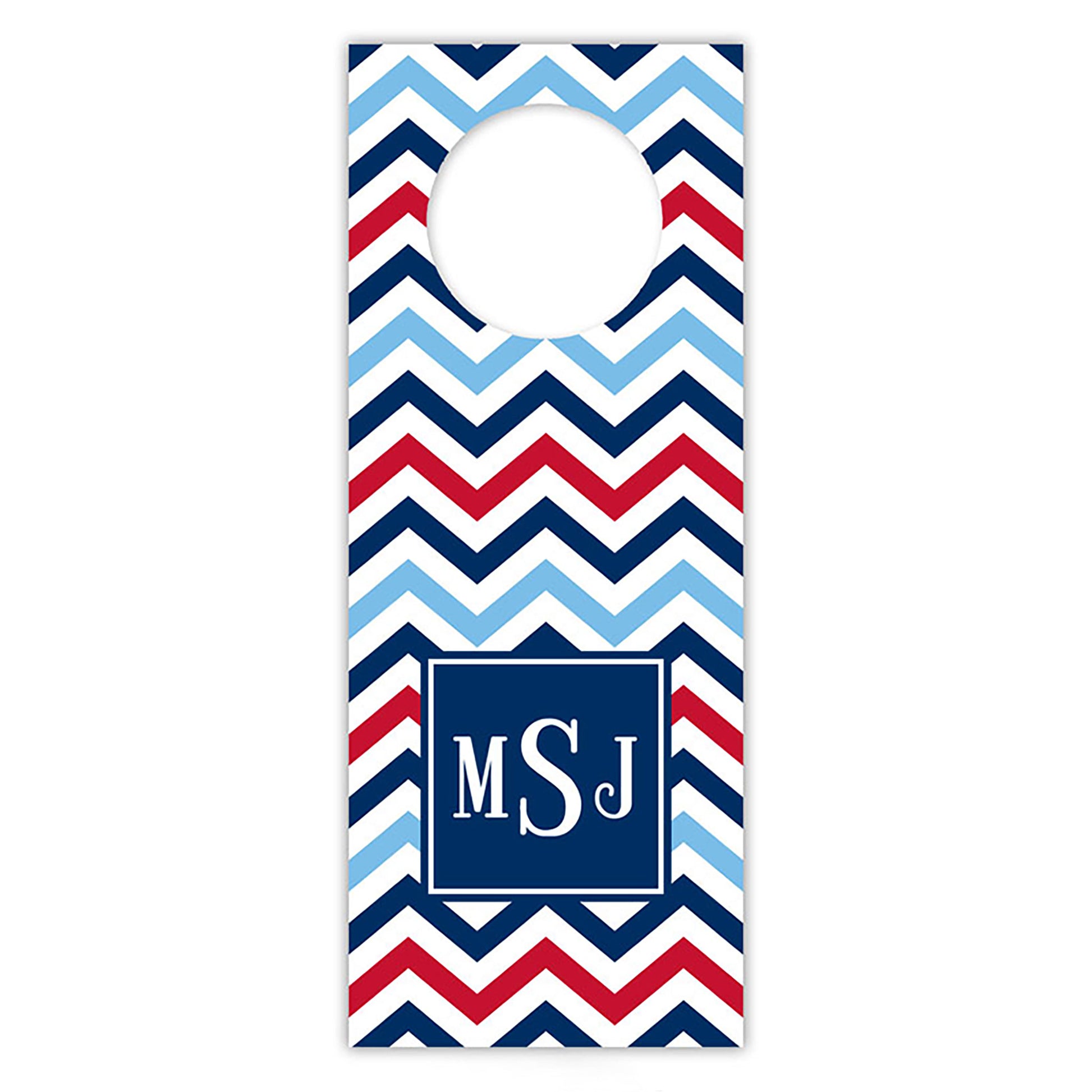Chevron Multicolor Wine Tag