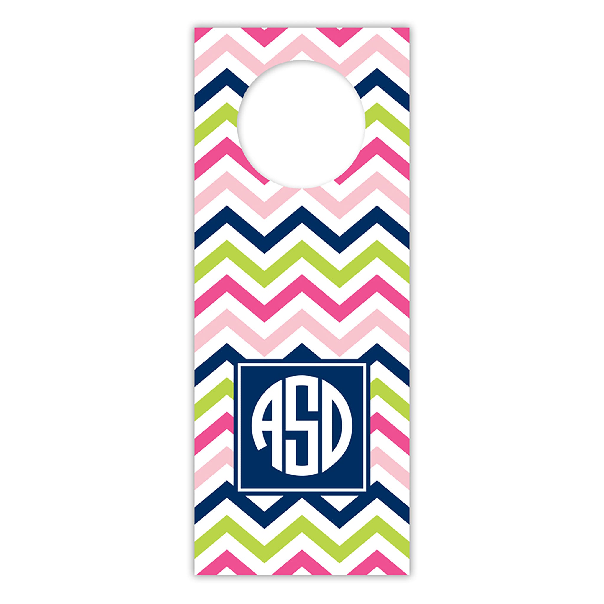 Chevron Multicolor Wine Tag