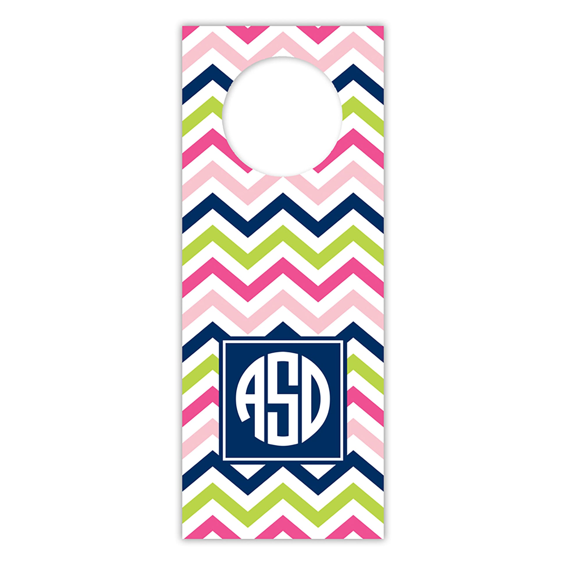 Chevron Multicolor Wine Tag