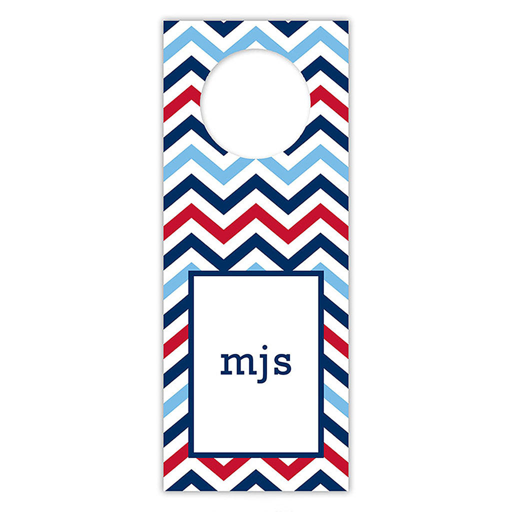 Chevron Multicolor Wine Tag
