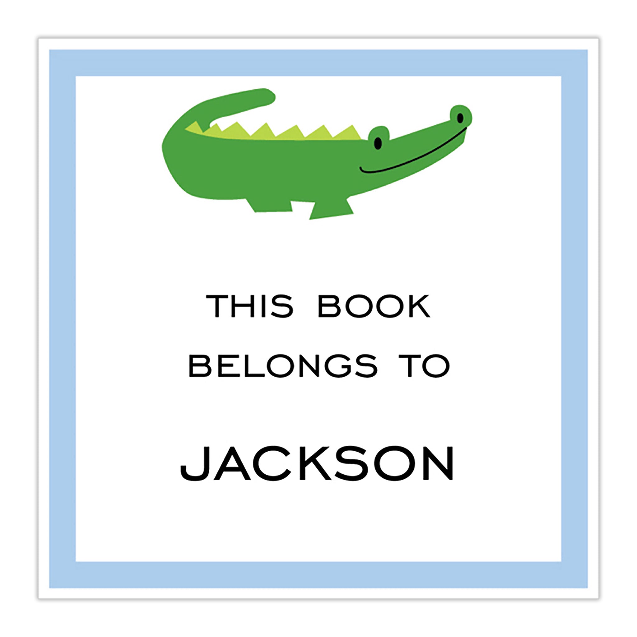 Alligator Light Blue Square Sticker