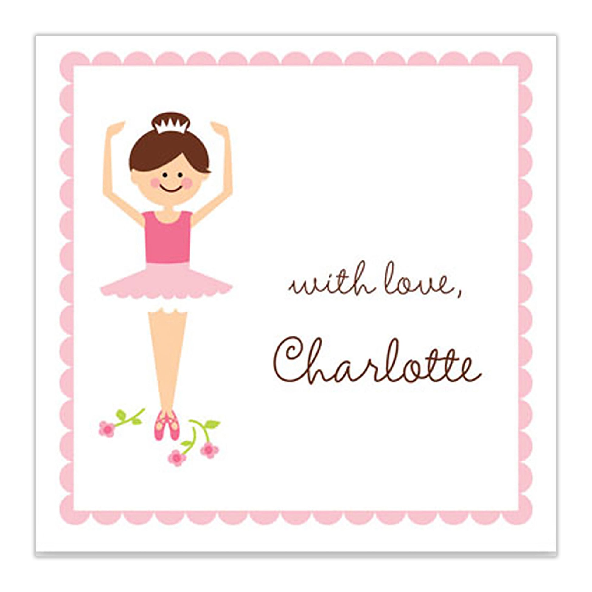 Ballerina Square Sticker