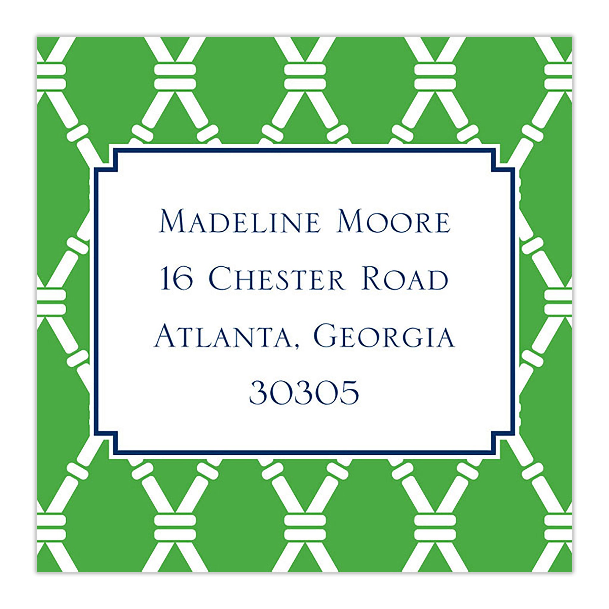 Bamboo Kelly Square Sticker