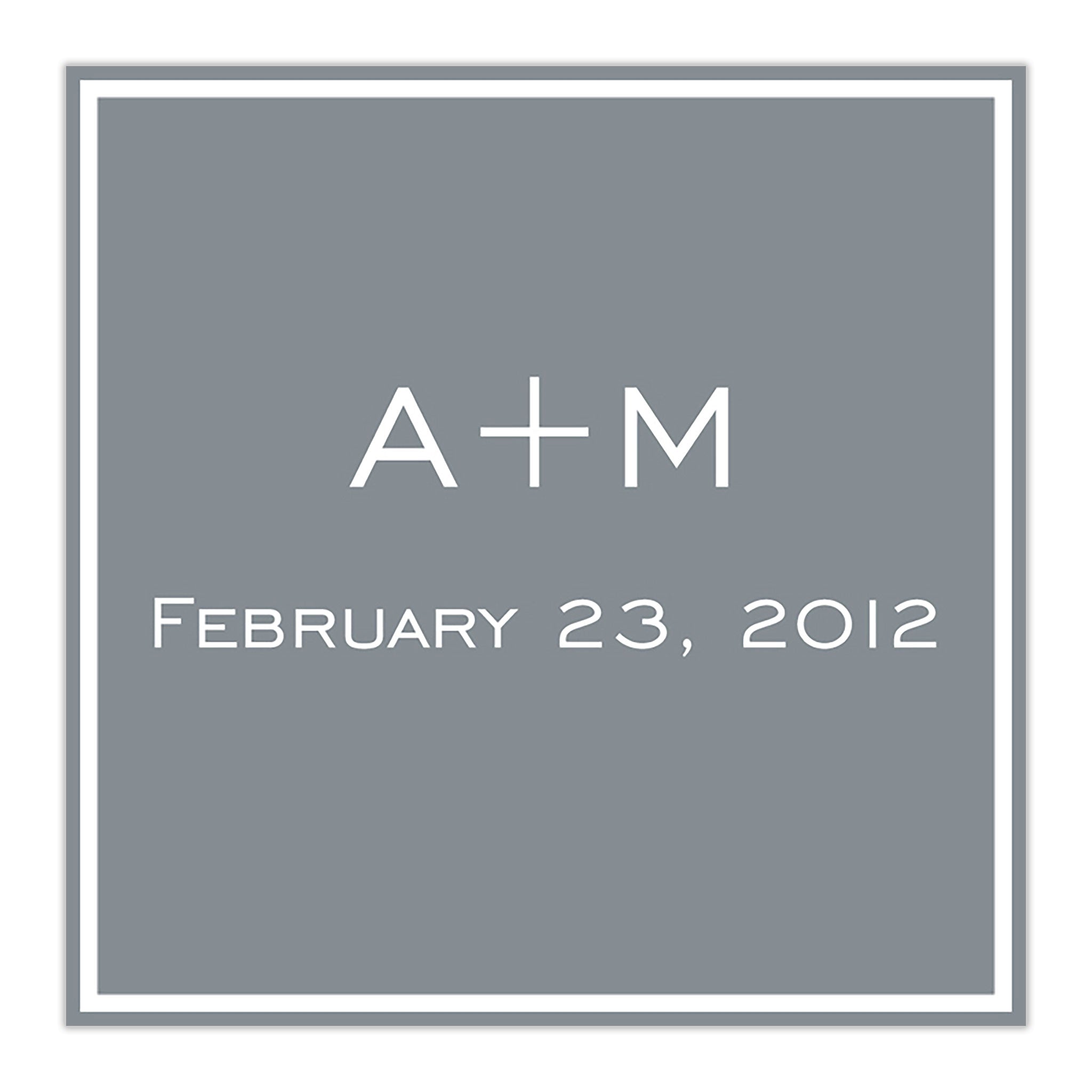 Classic Square Sticker Gray