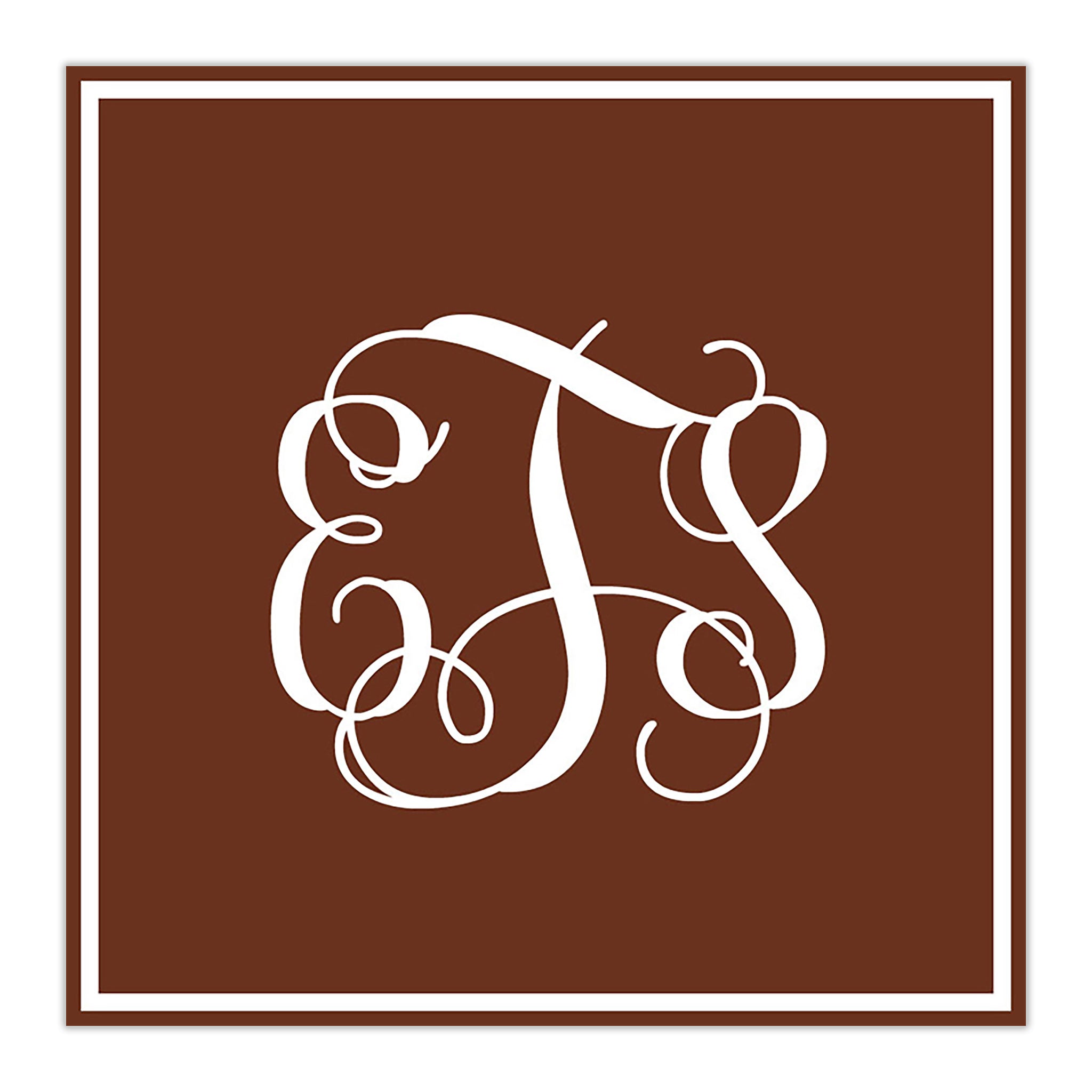 Classic Square Sticker Chocolate