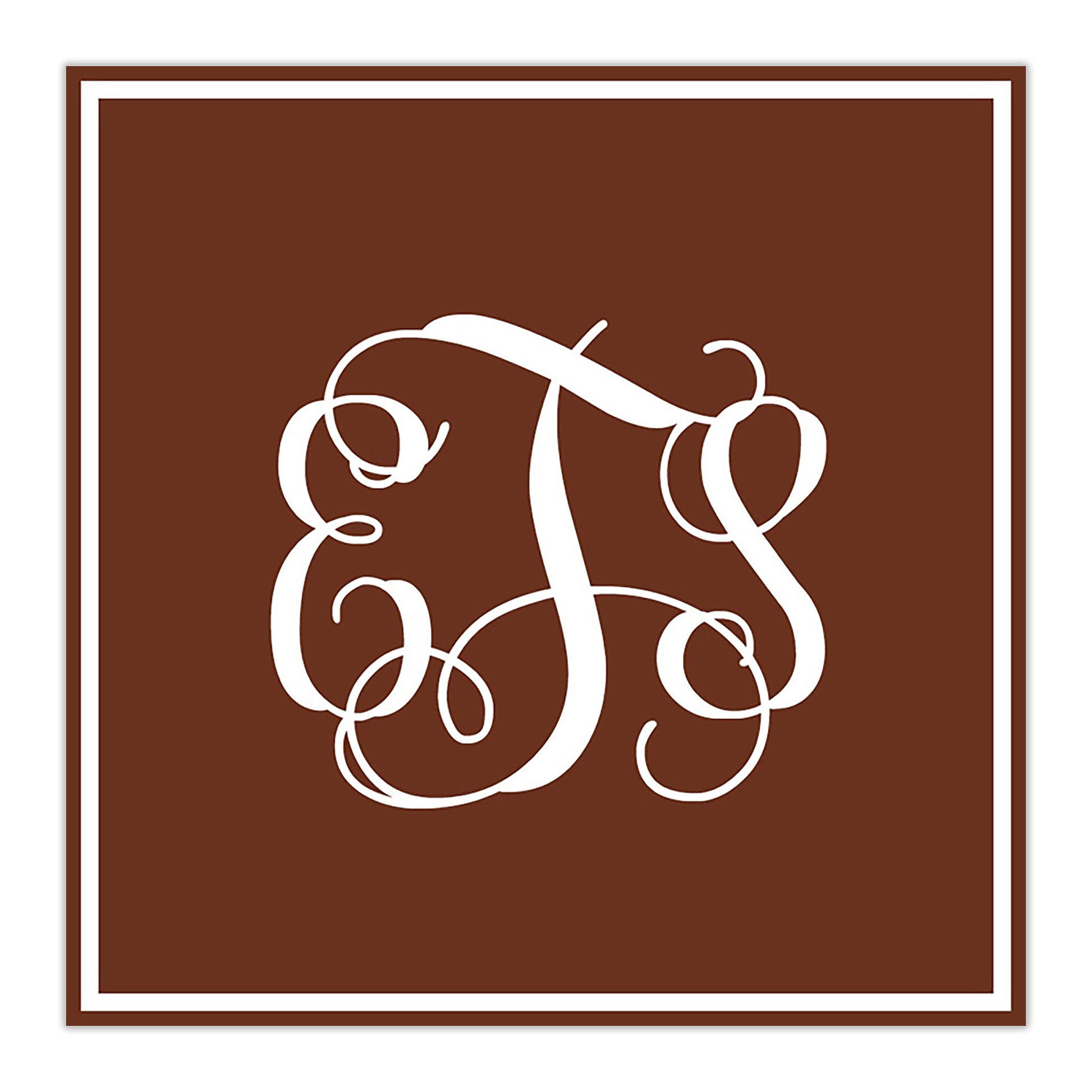 Classic Square Sticker Chocolate