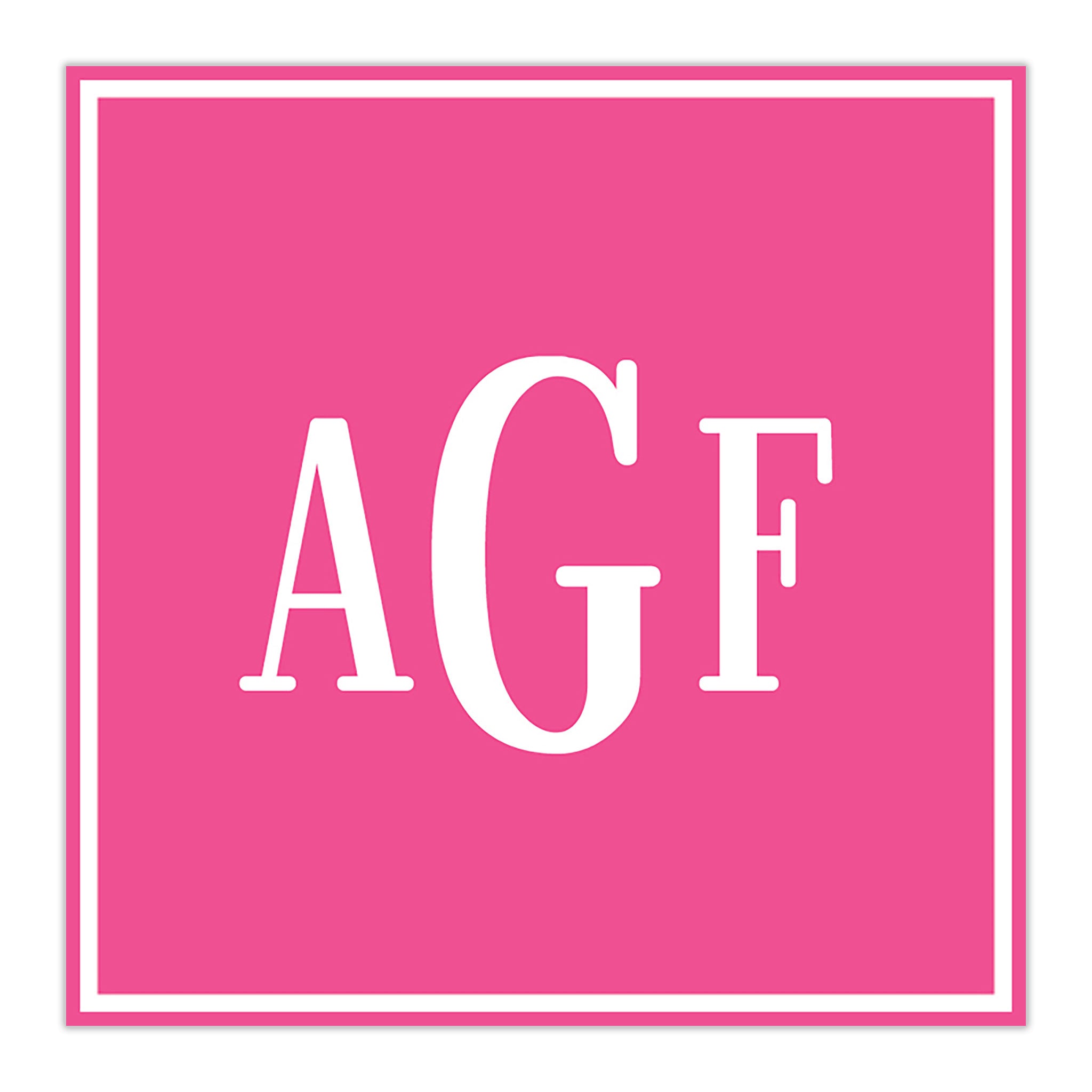 Classic Square Sticker Raspberry