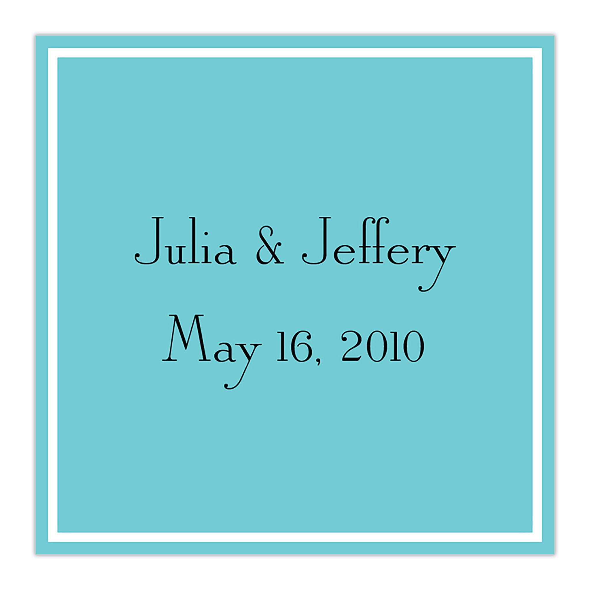 Classic Square Sticker Teal