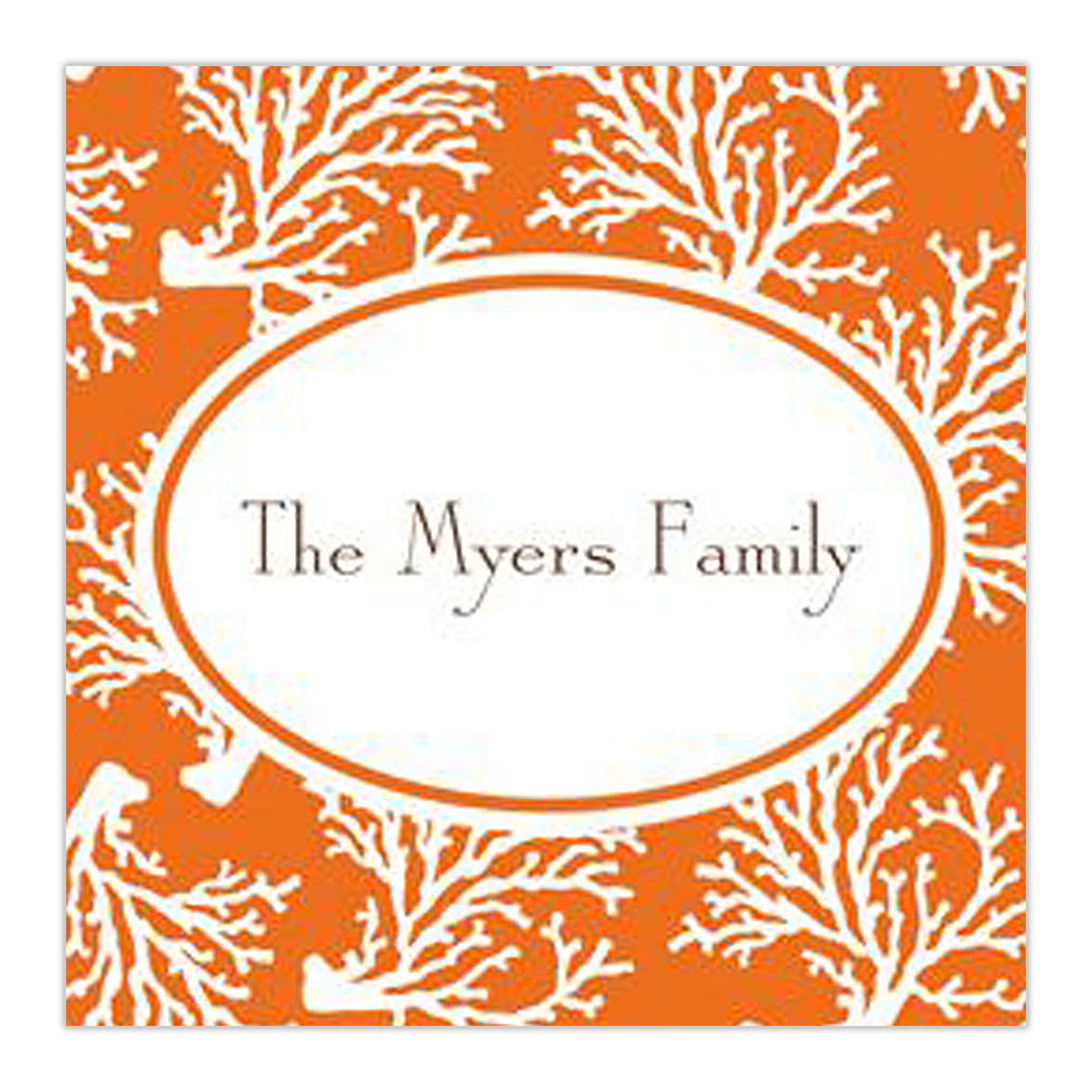 Coral Repeat Square Sticker