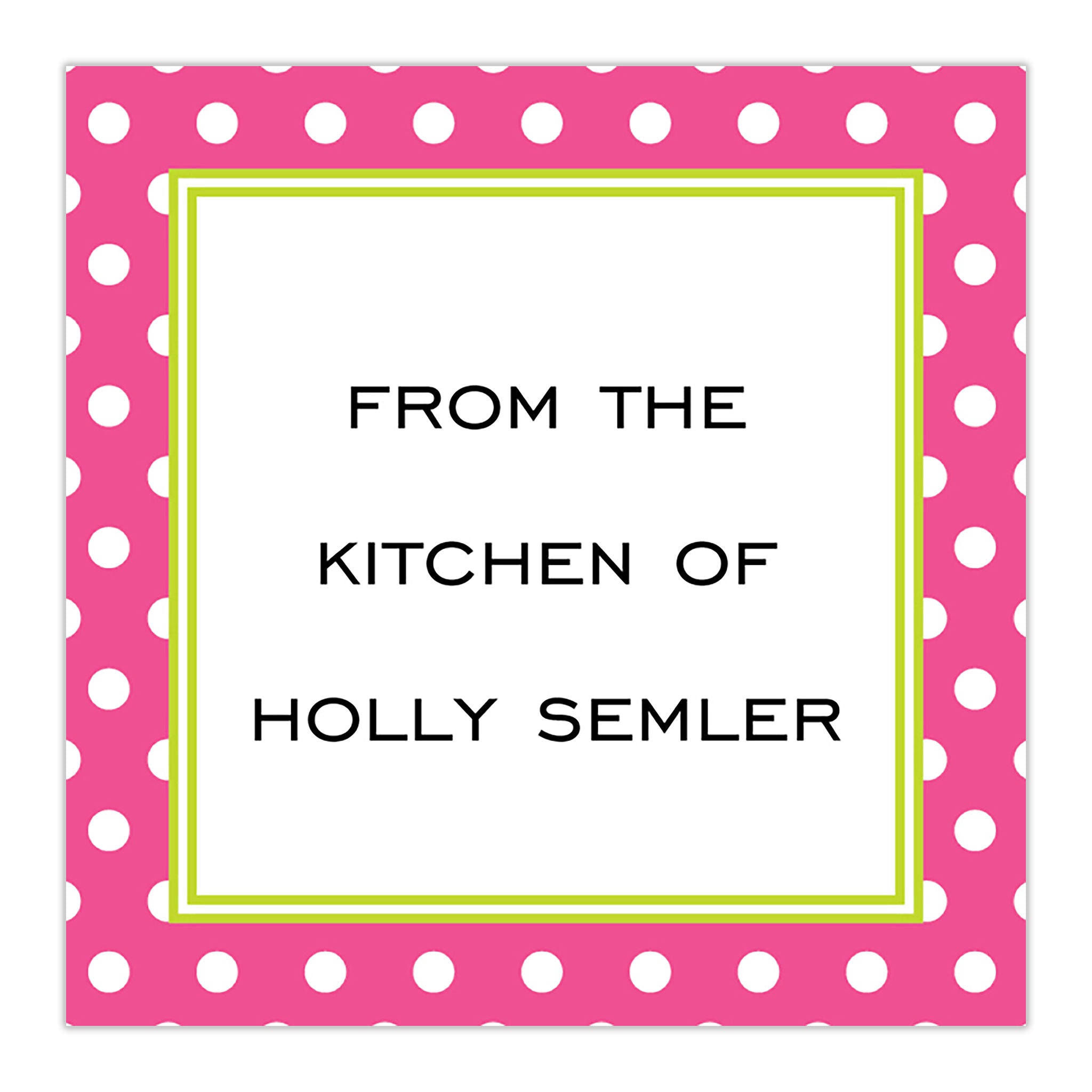 Dot Pink Square Sticker