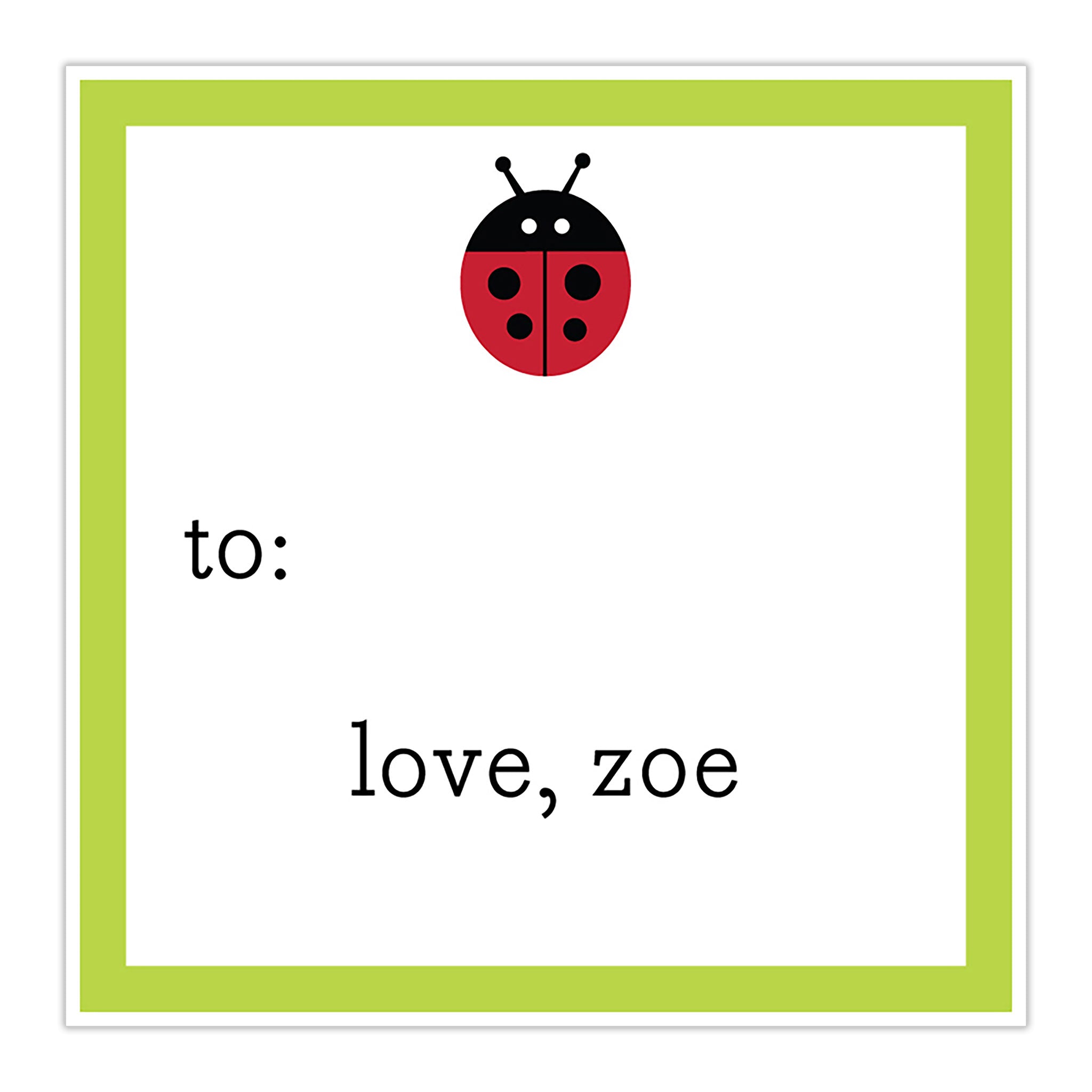 Lady Bug Square Sticker