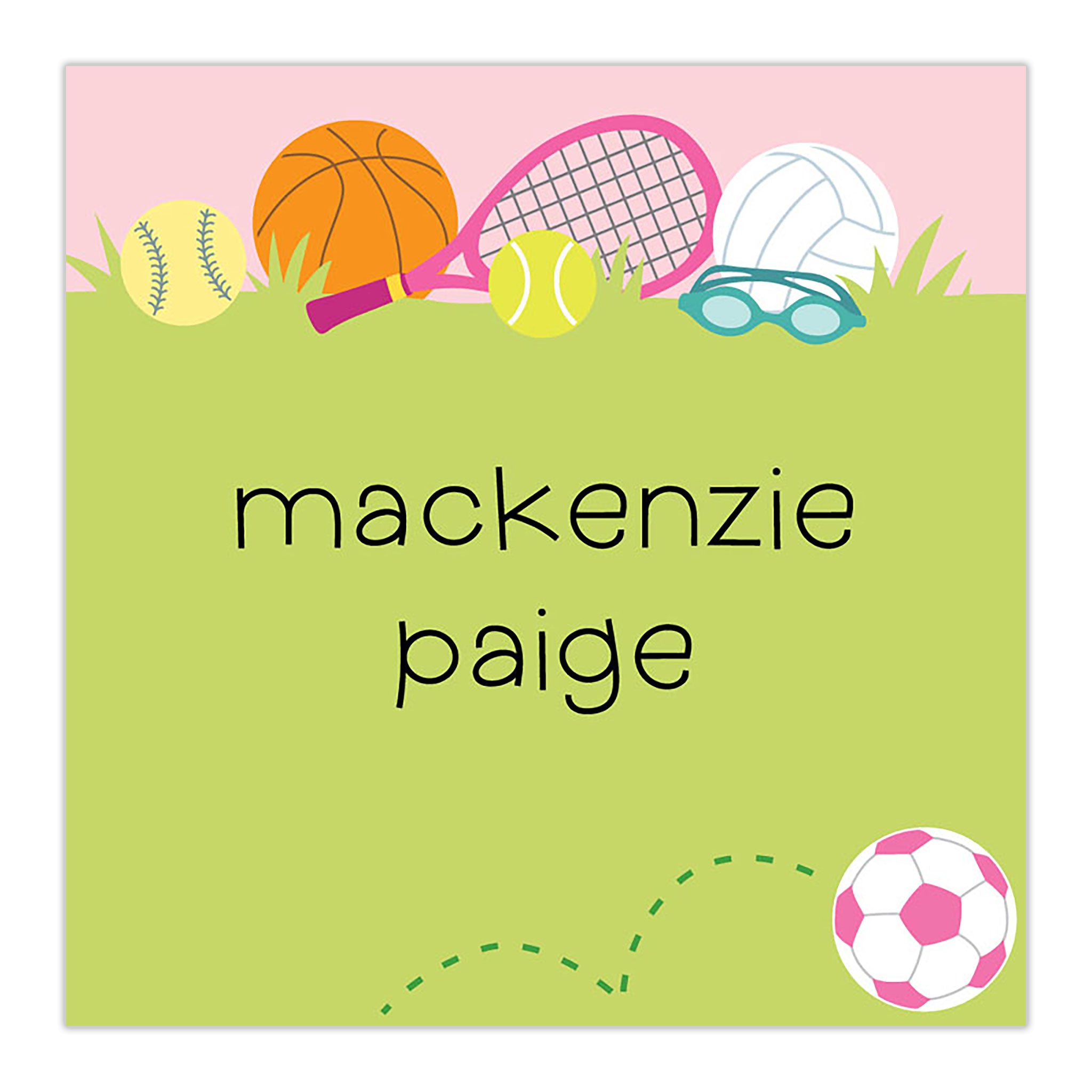 Sports Girl Square Sticker