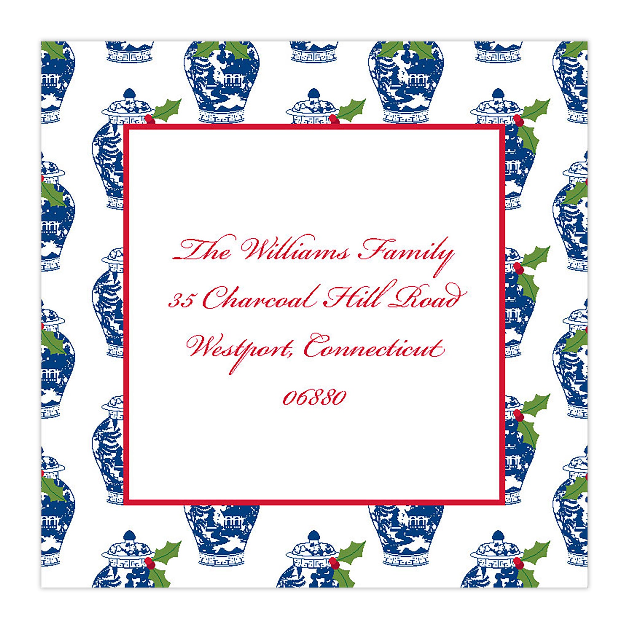 Ginger Jars with Holly