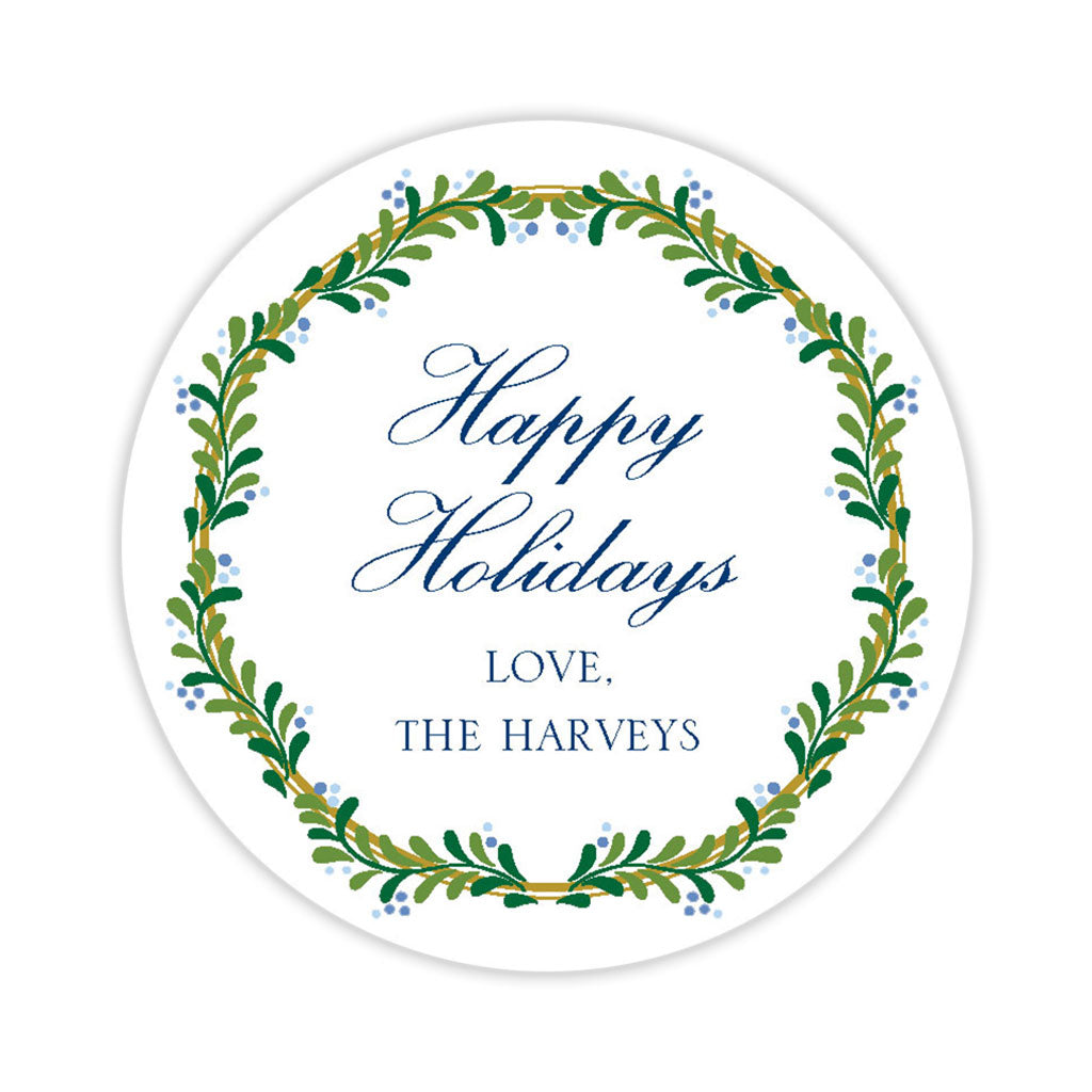 Green Swag with Blue Berries