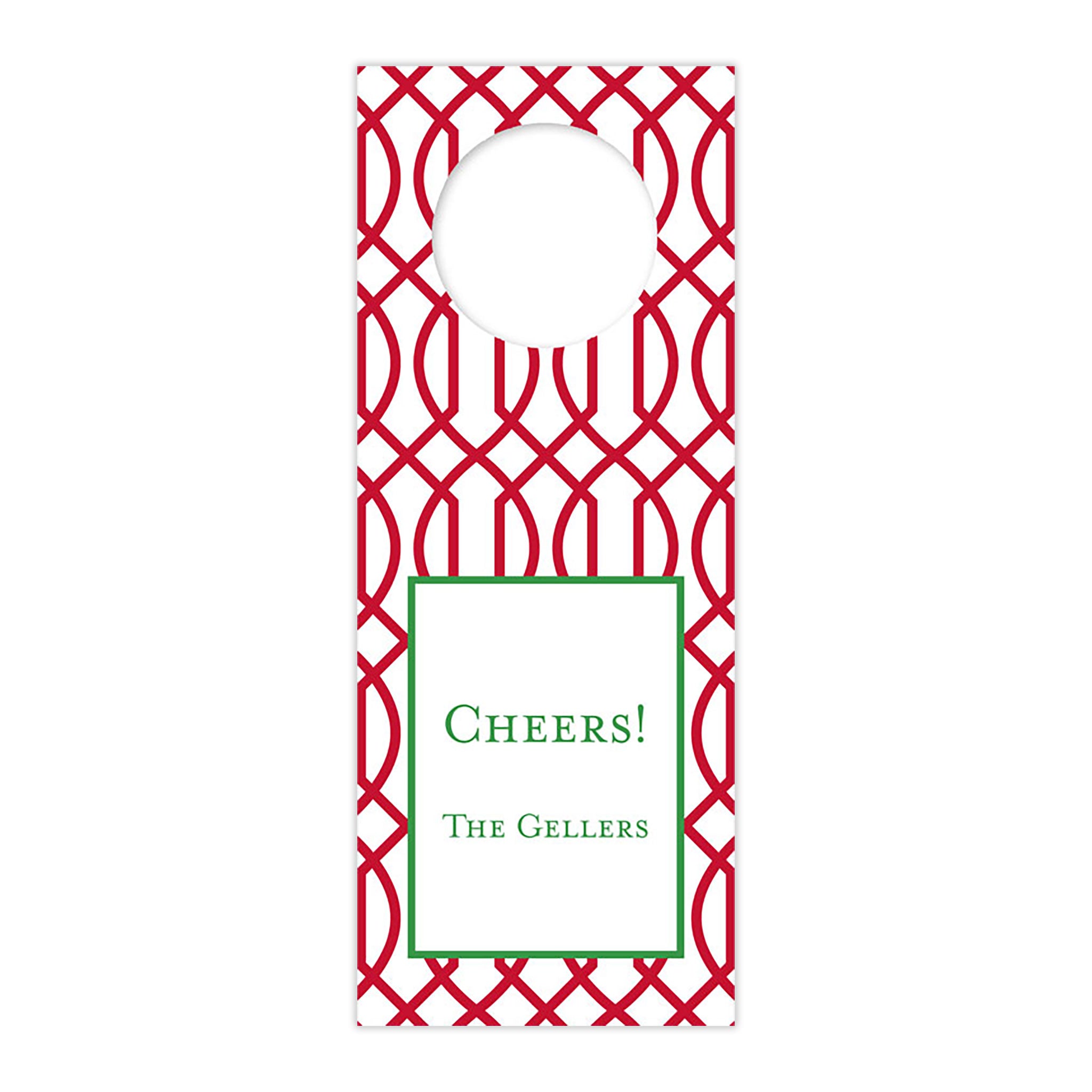 Trellis Reverse Cherry Wine Tag