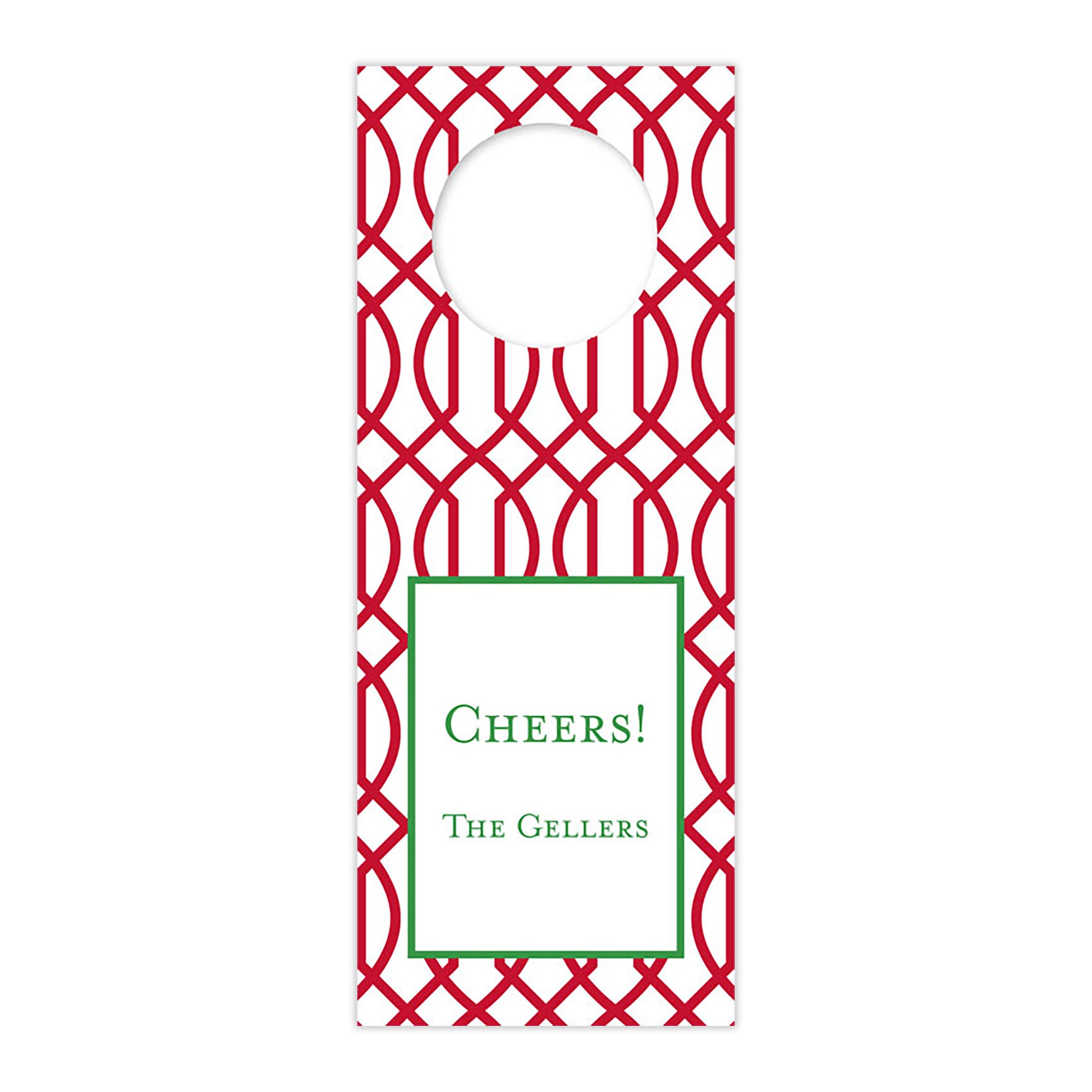 Trellis Reverse Cherry Wine Tag